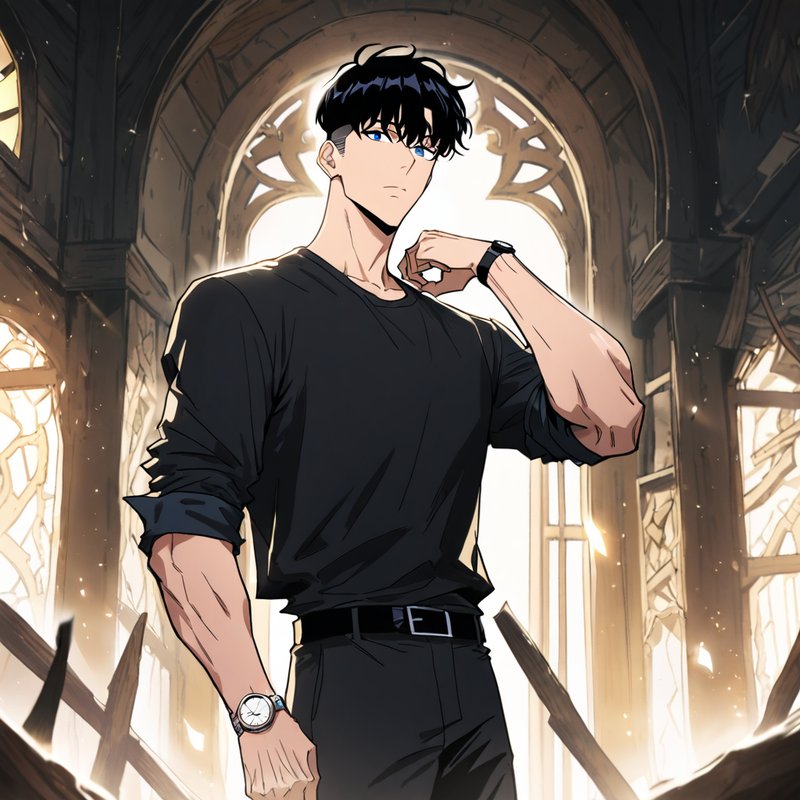 Portrait of a man in a sunlit cathedral interior